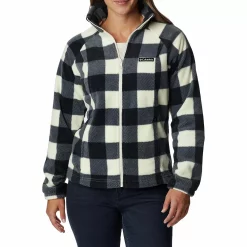 Women's Columbia Benton Springs Print Fleece Jacket -Tennessee Titans Gear shop 5552862 Chalk Buff Check