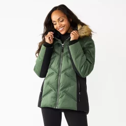 Women's ZeroXposur Faux-Fur Hood Quilted Puffer Coat 13 Women's ZeroXposur Faux-Fur Hood Quilted Puffer Coat -Tennessee Titans Gear shop 5560453 Rainforest Black