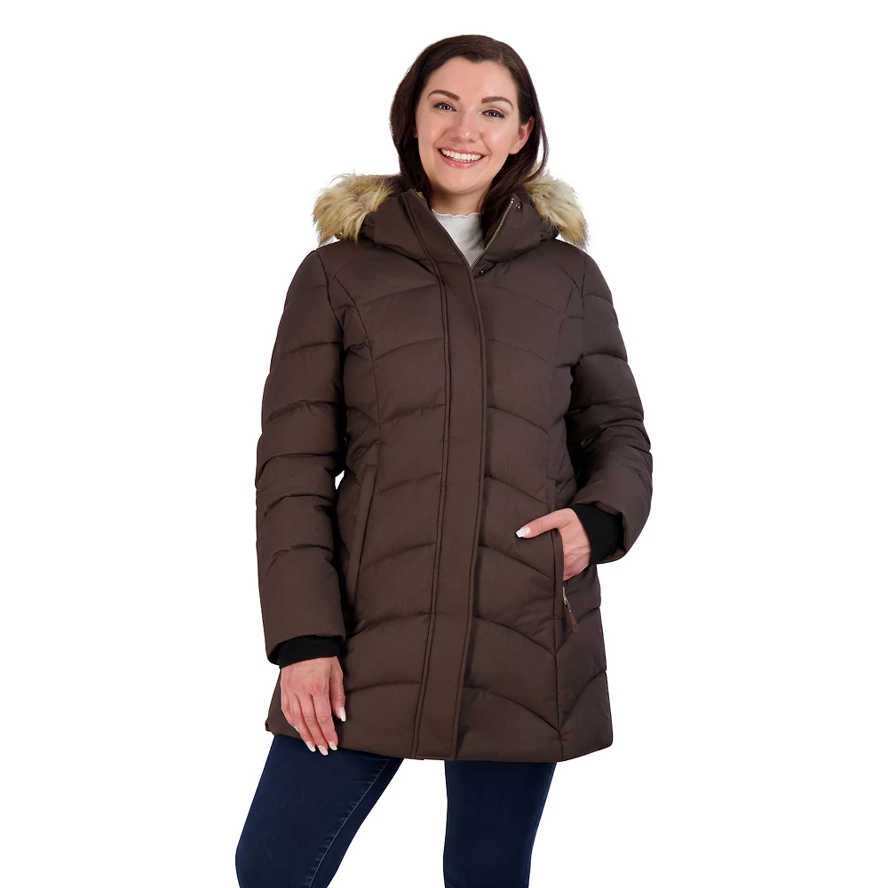 Women's ZeroXposur Freya Faux-Fur Hood Quilted Walker Coat 3 Women's ZeroXposur Freya Faux-Fur Hood Quilted Walker Coat