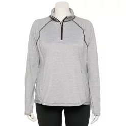 Plus Size Tek Gear® Quarter-Zip Performance Jacket -Tennessee Titans Gear shop 5567949 Gray