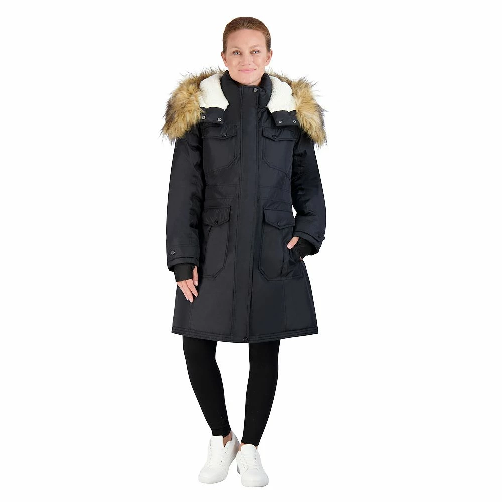 Juniors' madden girl Faux-Fur Hood Long Parka 4 Juniors' madden girl Faux-Fur Hood Long Parka - Image 2