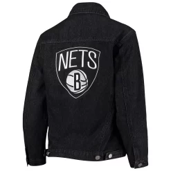 Women's The Wild Collective Black Brooklyn Nets Patch Denim Button-Up Jacket 9 Women's The Wild Collective Black Brooklyn Nets Patch Denim Button-Up Jacket -Tennessee Titans Gear shop 5606837 ALT3