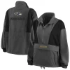Women's WEAR by Erin Andrews Charcoal Baltimore Ravens Popover Packable Half-Zip Jacket 2 Women's WEAR by Erin Andrews Charcoal Baltimore Ravens Popover Packable Half-Zip Jacket -Tennessee Titans Gear shop 5630902