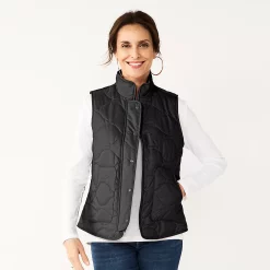 Alternative view of Petite Croft & Barrow® Quilted Vest