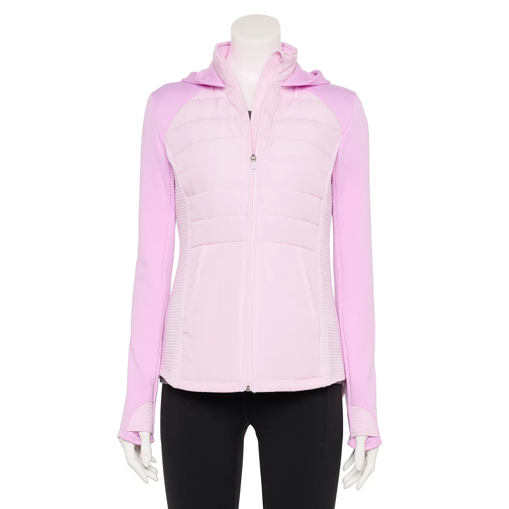 Petite Tek Gear® Hooded Mixed-Media Jacket 3 Petite Tek Gear® Hooded Mixed-Media Jacket