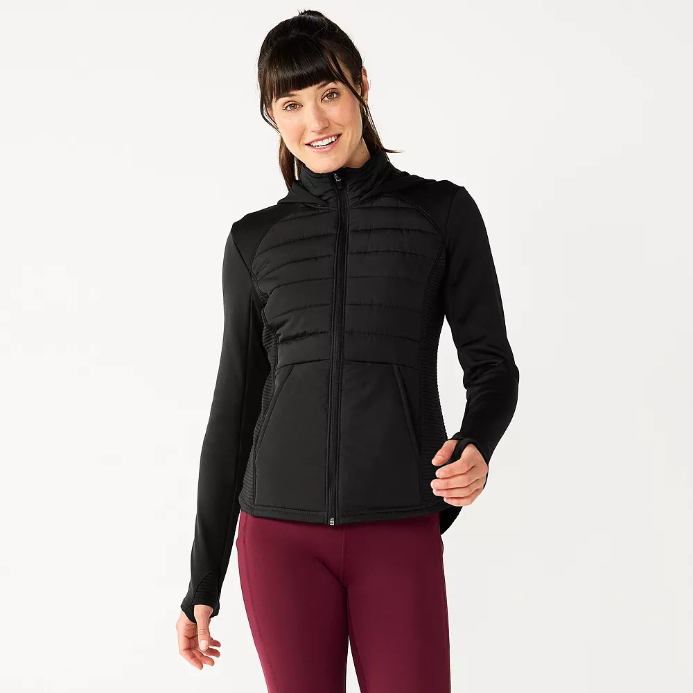 Petite Tek Gear® Hooded Mixed-Media Jacket 4 Petite Tek Gear® Hooded Mixed-Media Jacket - Image 2