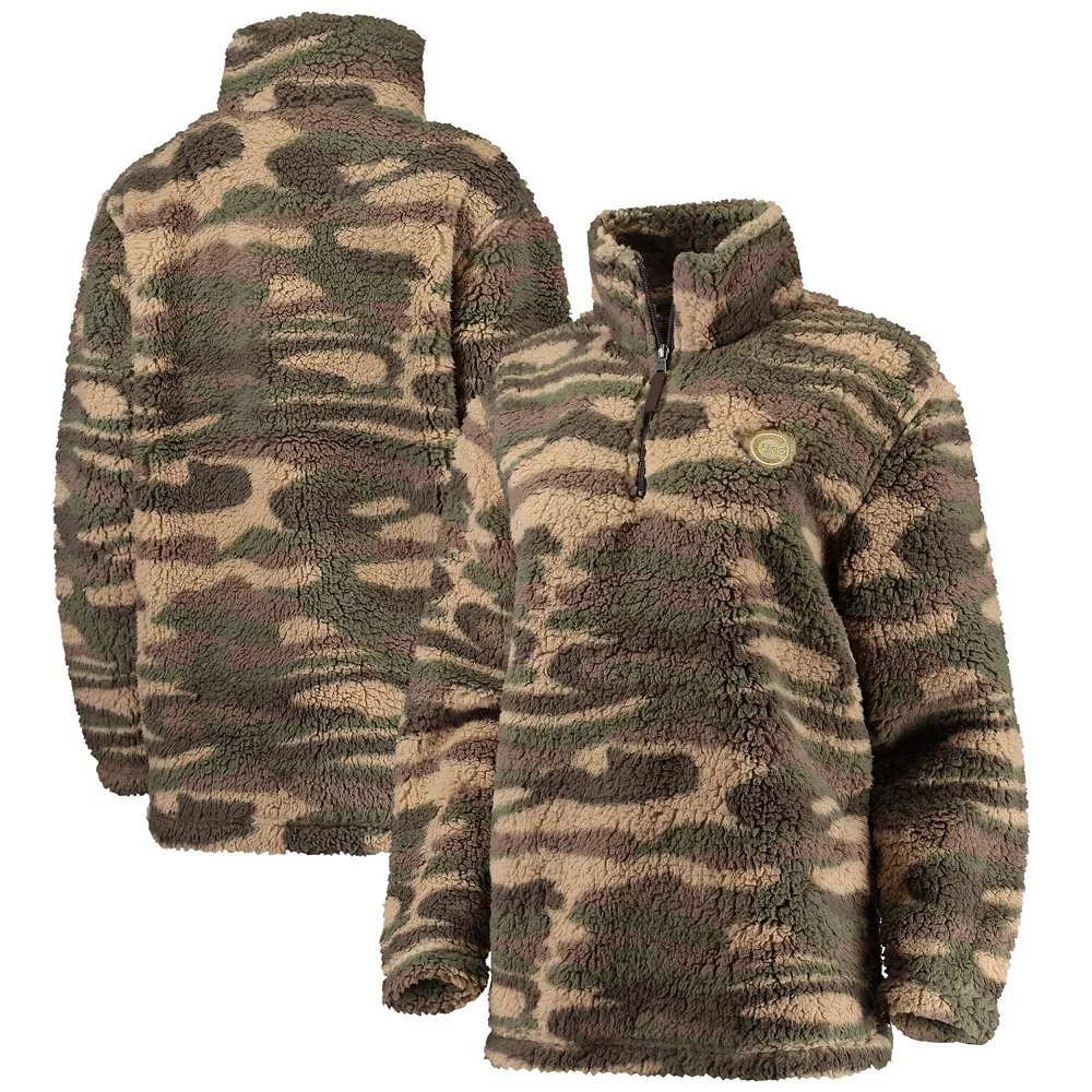 Women's G-III 4Her by Carl Banks Camo Chicago Cubs Sherpa Quarter-Zip Jacket 4 Women's G-III 4Her by Carl Banks Camo Chicago Cubs Sherpa Quarter-Zip Jacket - Image 2