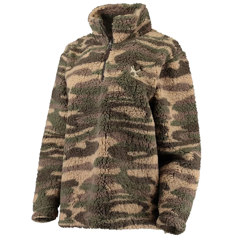 Women's G-III 4Her by Carl Banks Camo New York Yankees Sherpa Quarter-Zip Jacket 5 Women's G-III 4Her by Carl Banks Camo New York Yankees Sherpa Quarter-Zip Jacket - Image 3