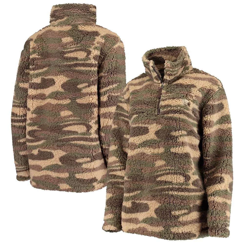 Women's G-III 4Her by Carl Banks Camo Houston Astros Sherpa Quarter-Zip Jacket 4 Women's G-III 4Her by Carl Banks Camo Houston Astros Sherpa Quarter-Zip Jacket - Image 2