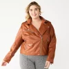 Plus Size Nine West Faux-Leather Moto Jacket 1 Plus Size Nine West Faux-Leather Moto Jacket -Tennessee Titans Gear shop 5683850 Baked Nutmeg