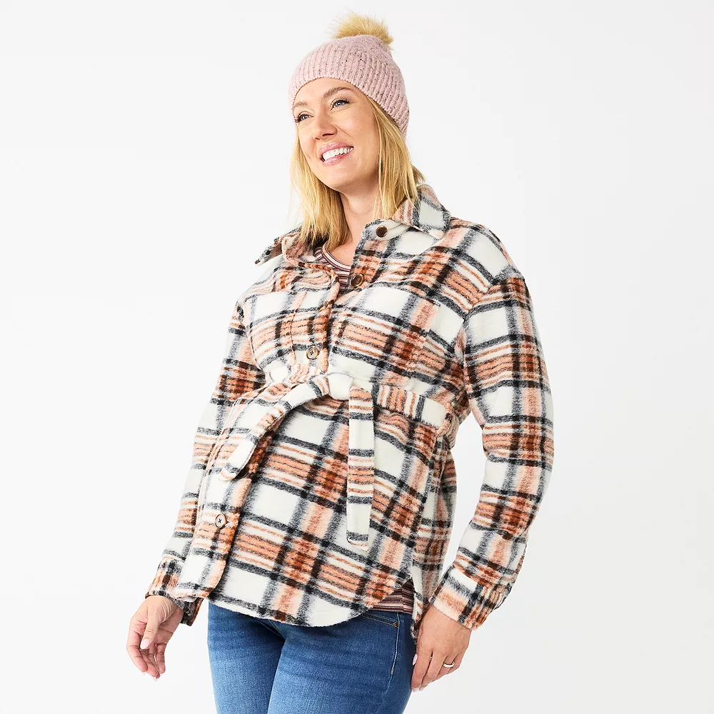 Maternity Sonoma Goods For Life® Belted Shacket 3 Maternity Sonoma Goods For Life® Belted Shacket