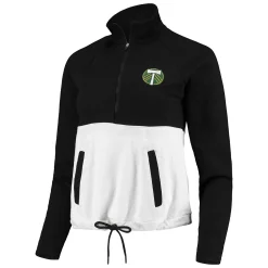 Women's Antigua Black/White Portland Timbers Harbor Raglan Half-Zip Jacket 8 Women's Antigua Black/White Portland Timbers Harbor Raglan Half-Zip Jacket -Tennessee Titans Gear shop 5694575 ALT2