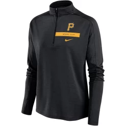 Women's Nike Black Pittsburgh Pirates Primetime Local Touch Pacer Quarter-Zip Top -Tennessee Titans Gear shop 5695355 ALT2
