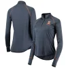 Women's Colosseum Navy Illinois Fighting Illini Stingray Raglan Quarter-Zip Top -Tennessee Titans Gear shop 5729651