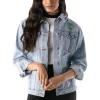 Women's The Wild Collective Blue Austin FC Print Denim Button-Up Jacket 2 Women's The Wild Collective Blue Austin FC Print Denim Button-Up Jacket -Tennessee Titans Gear shop 5751793
