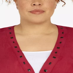 Plus Size Alfred Dunner Empire State Faux-Suede Sleeve Jacket 11 Plus Size Alfred Dunner Empire State Faux-Suede Sleeve Jacket -Tennessee Titans Gear shop 5760444 ALT4