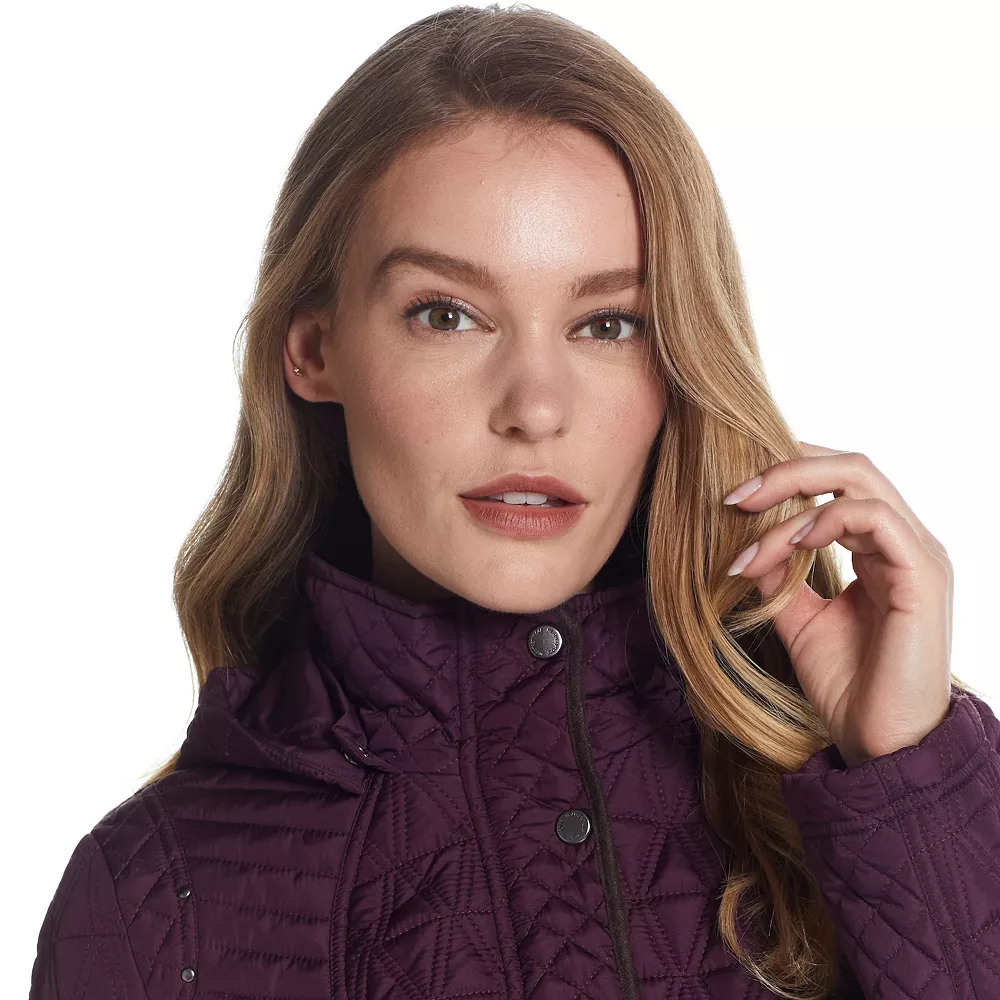 Women's Weathercast Faux-Suede Trim Quilted Jacket 12 Women's Weathercast Faux-Suede Trim Quilted Jacket - Image 10