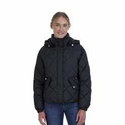 Juniors' Sebby Quilted Puffer Jacket -Tennessee Titans Gear shop 5764959 Black