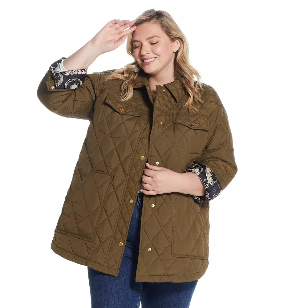 Plus Size Weathercast Quilted Shacket 7 Plus Size Weathercast Quilted Shacket - Image 5