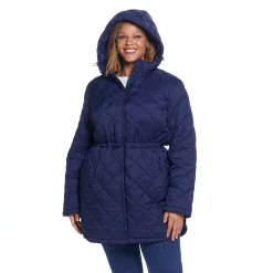 Plus Size Weathercast Hood Quilted Anorak Jacket -Tennessee Titans Gear shop 5764974 ALT2