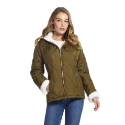 Alternative view of Women's Weathercast Sherpa-Trim Quilted Puffer Jacket