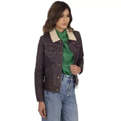 Women's Wrangler Sherpa-Lined Faux-Leather Jacket 11 Women's Wrangler Sherpa-Lined Faux-Leather Jacket -Tennessee Titans Gear shop 5765753 ALT2