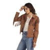Women's Wrangler Fringe Faux-Suede Jacket 1 Women's Wrangler Fringe Faux-Suede Jacket -Tennessee Titans Gear shop 5765762 Tan