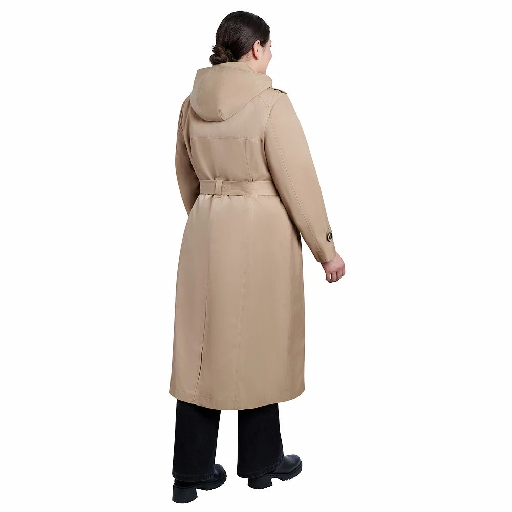 Plus Size London Fog Hooded Maxi Trench Coat 5 Plus Size London Fog Hooded Maxi Trench Coat - Image 3