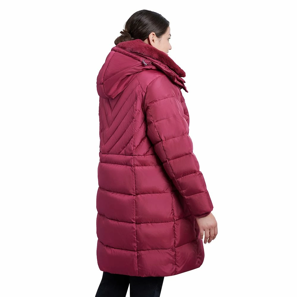 Plus Size London Fog Faux-Fur Collar Down Puffer Jacket 4 Plus Size London Fog Faux-Fur Collar Down Puffer Jacket - Image 2
