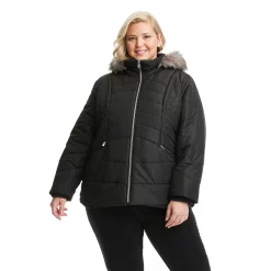 Alternative view of Plus Size d.e.t.a.i.l.s Hood Quilted Jacket