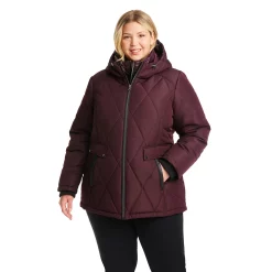 Plus Size d.e.t.a.i.l.s Hood Quilted Jacket
