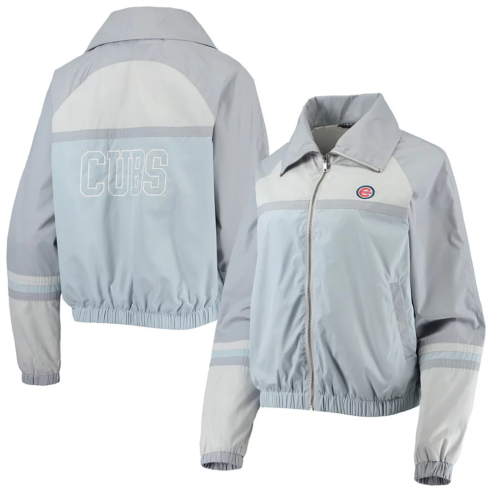 Women's The Wild Collective Royal Chicago Cubs Colorblock Track Raglan Full-Zip Jacket 3 Women's The Wild Collective Royal Chicago Cubs Colorblock Track Raglan Full-Zip Jacket
