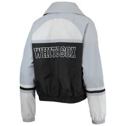 Women's The Wild Collective Black Chicago White Sox Colorblock Track Raglan Full-Zip Jacket 9 Women's The Wild Collective Black Chicago White Sox Colorblock Track Raglan Full-Zip Jacket -Tennessee Titans Gear shop 5823246 ALT3
