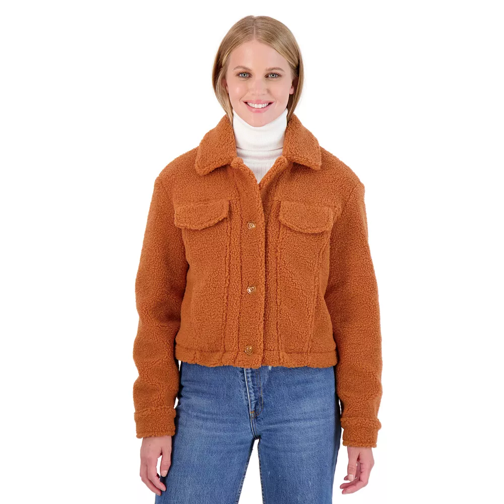 Juniors' Sebby Teddy Sherpa Crop Jacket 3 Juniors' Sebby Teddy Sherpa Crop Jacket