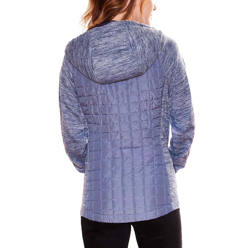 Women's Be Boundless Soft Touch Hood Quilted Mixed-Media Jacket 6 Women's Be Boundless Soft Touch Hood Quilted Mixed-Media Jacket - Image 4