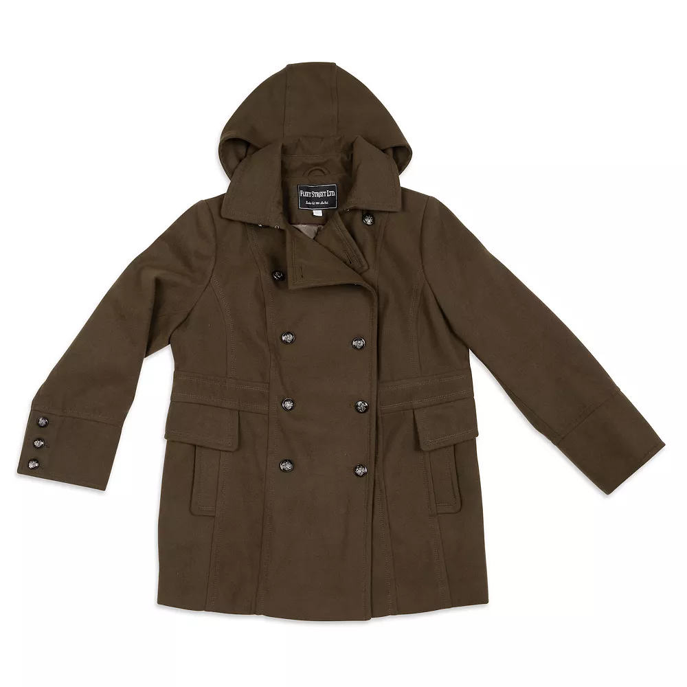 Plus Size Fleet Street Hooded Wool-Blend Peacoat 8 Plus Size Fleet Street Hooded Wool-Blend Peacoat - Image 6