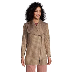 Petite Lands' End Fleece Asymmetrical Coat