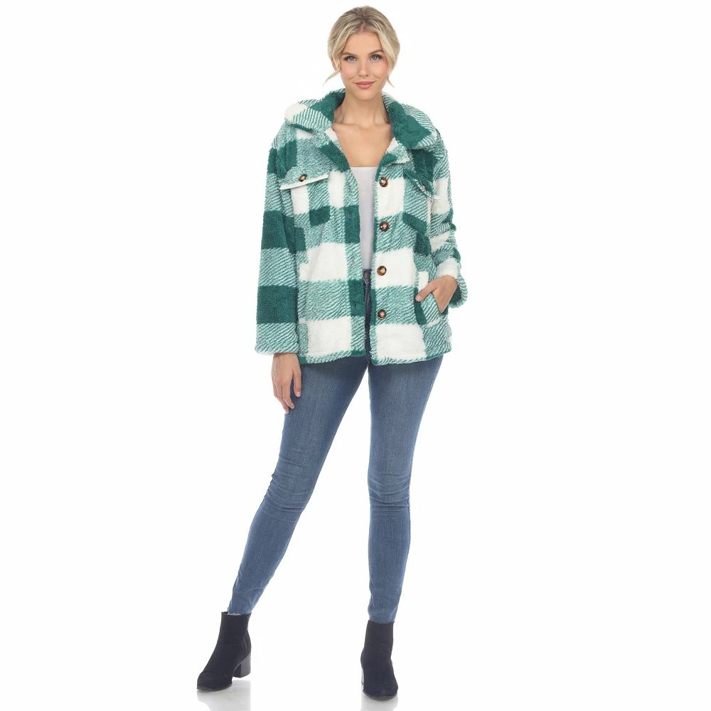 Women's White Mark Plaid Shacket 12 Women's White Mark Plaid Shacket - Image 10