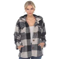 Women's White Mark Plaid Shacket 17 Women's White Mark Plaid Shacket -Tennessee Titans Gear shop 5967309 Black Gray