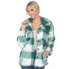 Women's White Mark Plaid Shacket 2 Women's White Mark Plaid Shacket -Tennessee Titans Gear shop 5967309 Green White
