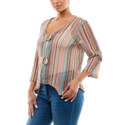 Women's Nina Leonard Button-Front Bolero -Tennessee Titans Gear shop 5989269 ALT2