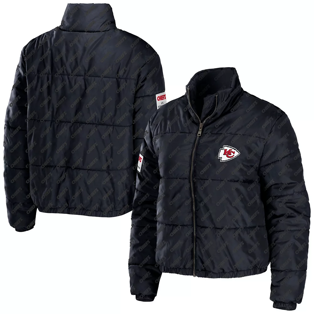 Women's WEAR by Erin Andrews Black Kansas City Chiefs Puffer Full-Zip Jacket 4 Women's WEAR by Erin Andrews Black Kansas City Chiefs Puffer Full-Zip Jacket - Image 2