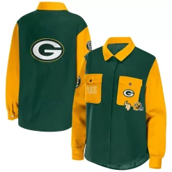 Women's WEAR by Erin Andrews Green Green Bay Packers Button-Up Shirt Jacket 6 Women's WEAR by Erin Andrews Green Green Bay Packers Button-Up Shirt Jacket -Tennessee Titans Gear shop 5994544 ALT