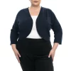 Plus Size Nina Leonard Classic Bolero 2 Plus Size Nina Leonard Classic Bolero -Tennessee Titans Gear shop 5998405 Navy