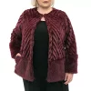 Plus Size Nina Leonard Chevron Faux-Fur Bolero 1 Plus Size Nina Leonard Chevron Faux-Fur Bolero -Tennessee Titans Gear shop 5998406 Deep Wine