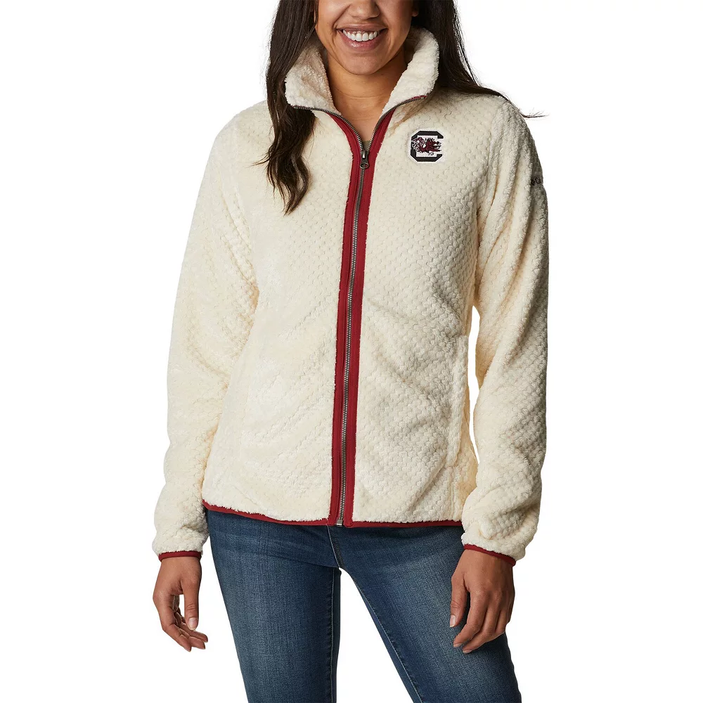 Women's Columbia Cream South Carolina Gamecocks Fireside II Sherpa Full-Zip Jacket 4 Women's Columbia Cream South Carolina Gamecocks Fireside II Sherpa Full-Zip Jacket - Image 2