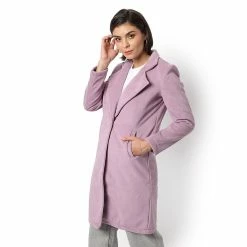 Alternative view of Campus Sutra Women Regular Fit Solid Long Coat