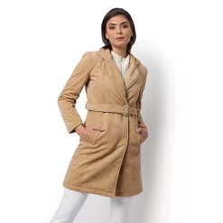 Campus Sutra Women Regular Fit Solid Long Coat