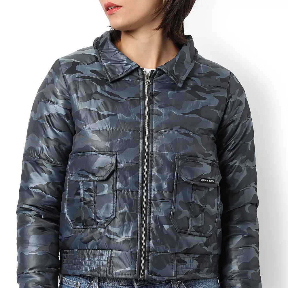 Campus Sutra Women Regular Fit Zipper Jacket 6 Campus Sutra Women Regular Fit Zipper Jacket - Image 4