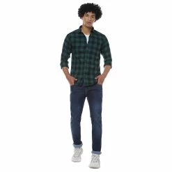 Campus Sutra Men Flat Collar Checkered Shirt 9 Campus Sutra Men Flat Collar Checkered Shirt -Tennessee Titans Gear shop 6022033 ALT3